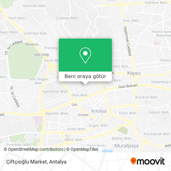 Çiftçioğlu Market harita