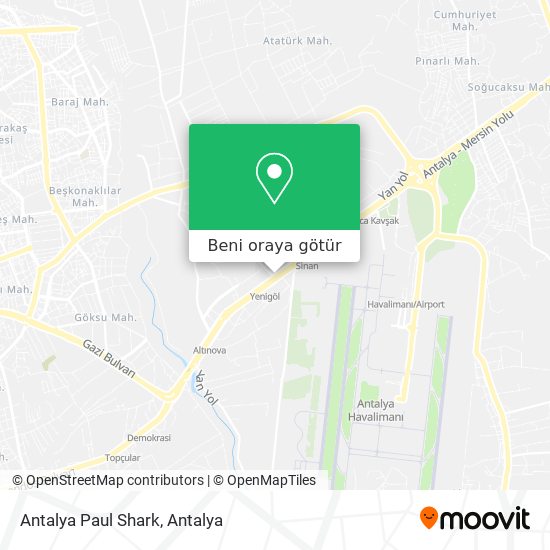 Antalya Paul Shark harita