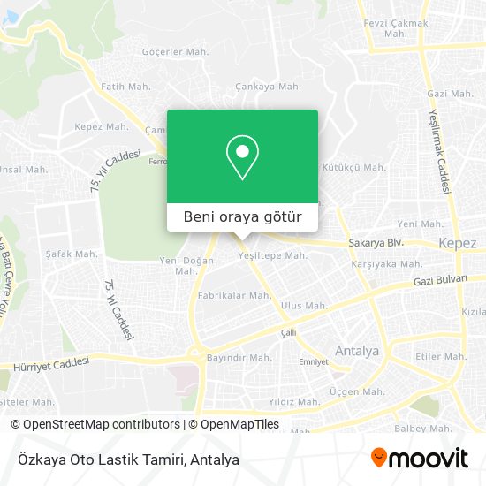 Özkaya Oto Lastik Tamiri harita