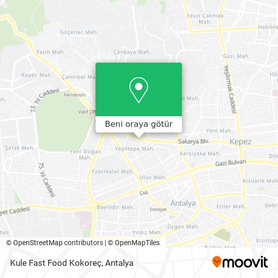 Kule Fast Food Kokoreç harita