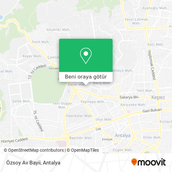 Özsoy Av Bayii harita