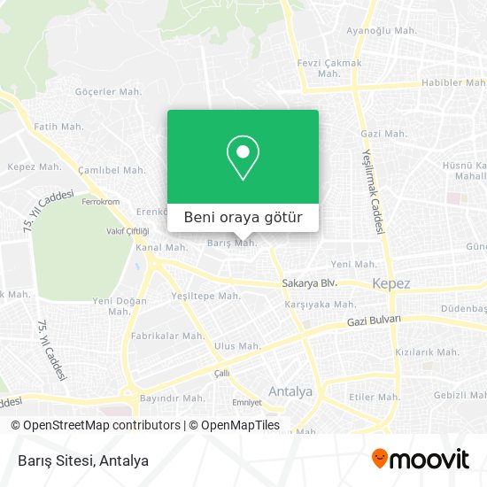 Barış Sitesi harita