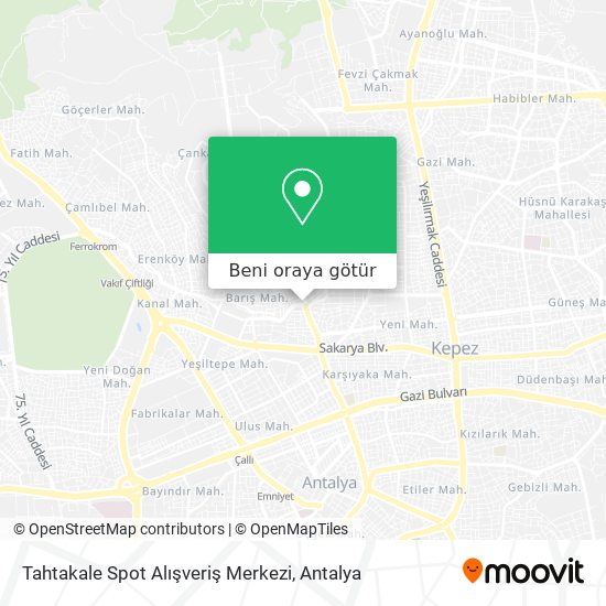 Tahtakale Spot Alışveriş Merkezi harita