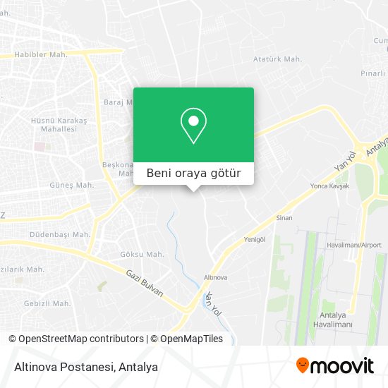 Altinova Postanesi harita