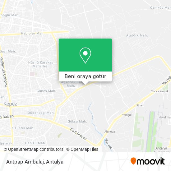 Antpap Ambalaj harita