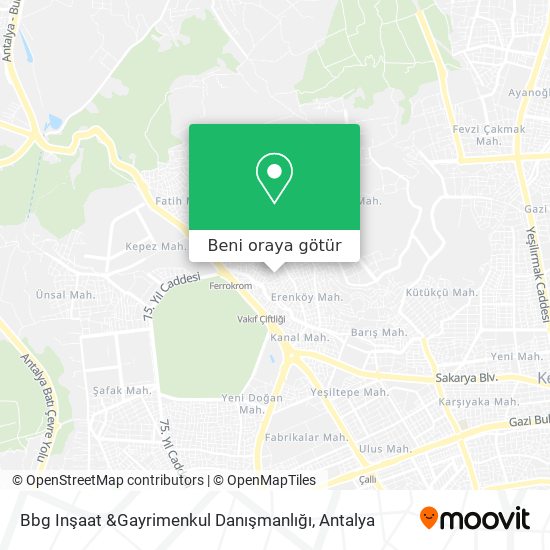 Bbg Inşaat &Gayrimenkul Danışmanlığı harita