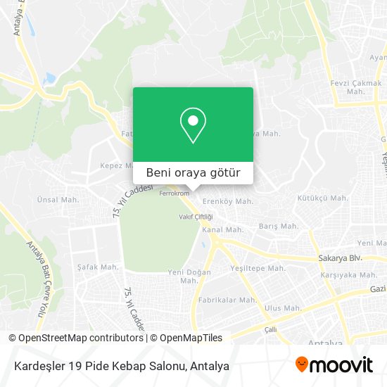 Kardeşler 19 Pide Kebap Salonu harita