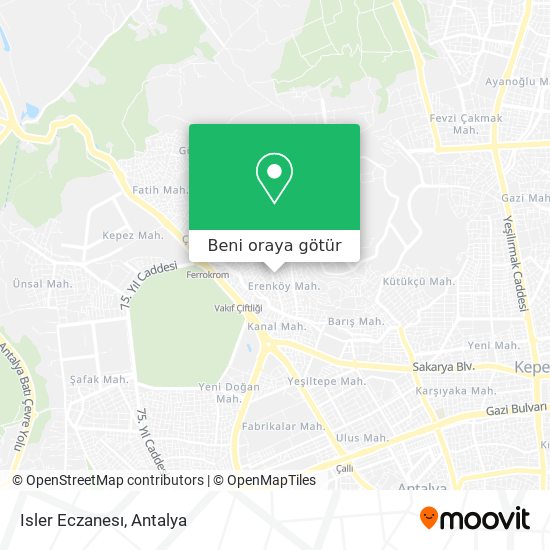 Isler Eczanesı harita