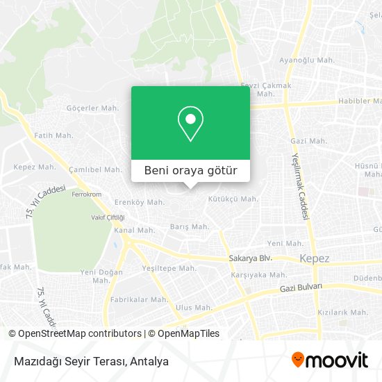 Mazıdağı Seyir Terası harita