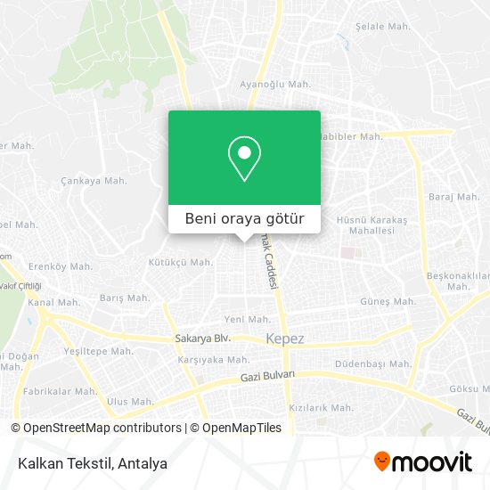 Kalkan Tekstil harita