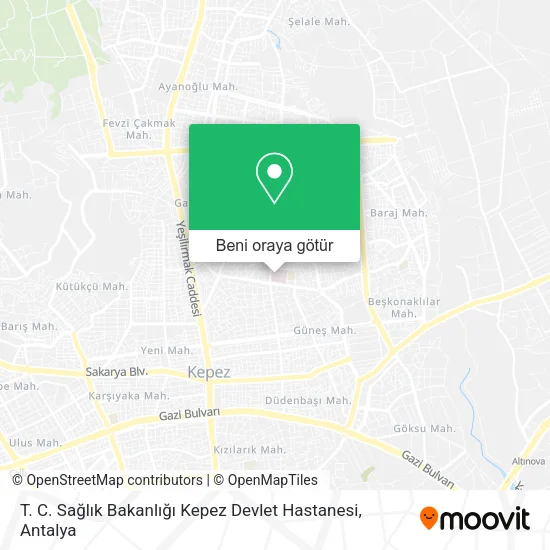 T. C. Sağlık Bakanlığı Kepez Devlet Hastanesi harita