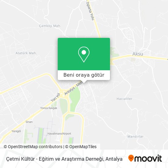 Çetmi Kültür - Eğitim ve Araştırma Derneği harita