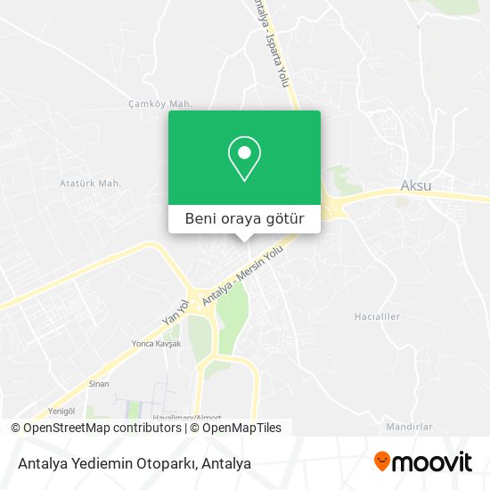 Antalya Yediemin Otoparkı harita