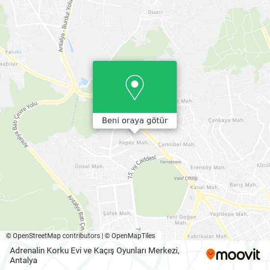 Adrenalin Korku Evi ve Kaçış Oyunları Merkezi harita
