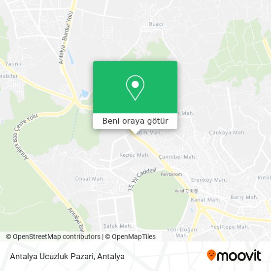 Antalya Ucuzluk Pazari harita