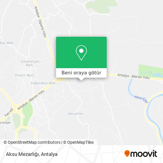 Aksu Mezarlığı harita