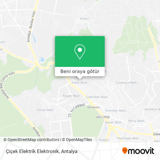 Çiçek Elektrik Elektronik harita