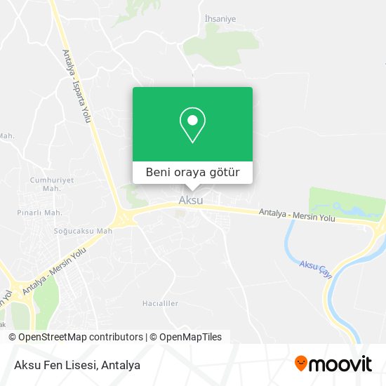Aksu Fen Lisesi harita