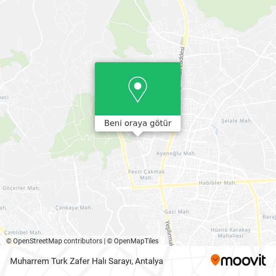 Muharrem Turk Zafer Halı Sarayı harita