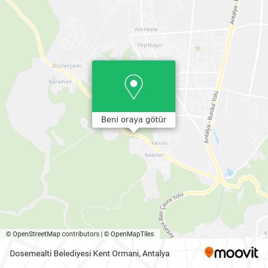 Dosemealti Belediyesi Kent Ormani harita