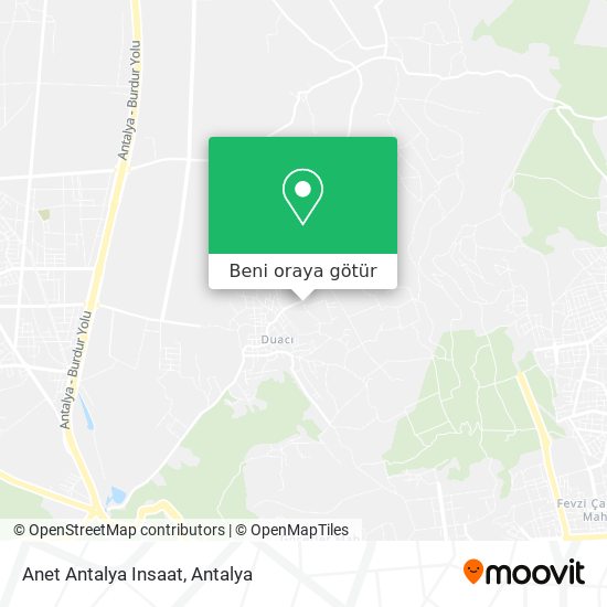 Anet Antalya Insaat harita