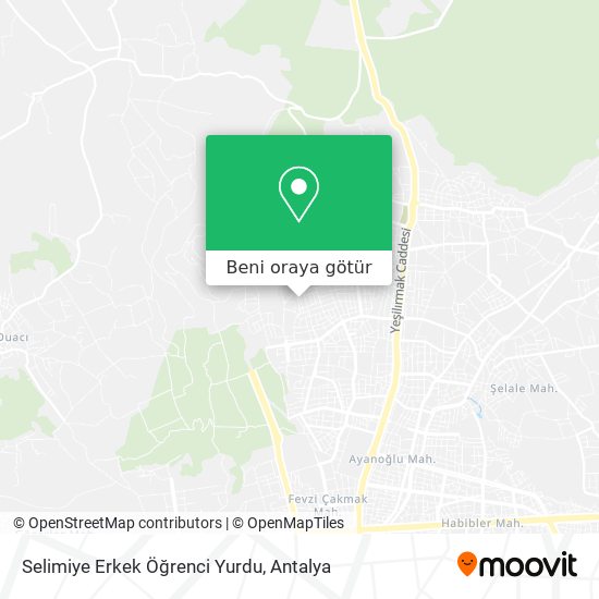 Selimiye Erkek Öğrenci Yurdu harita