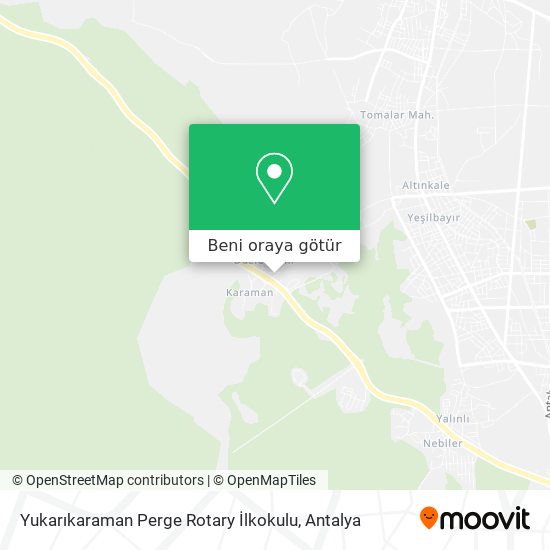 Yukarıkaraman Perge Rotary İlkokulu harita