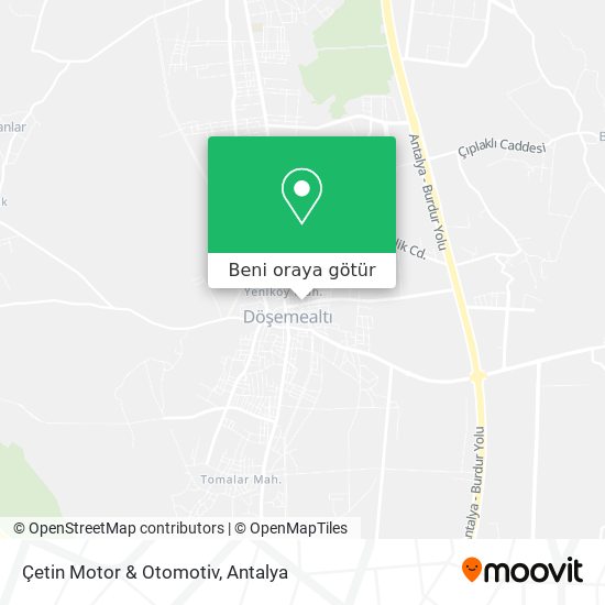 Çetin Motor & Otomotiv harita