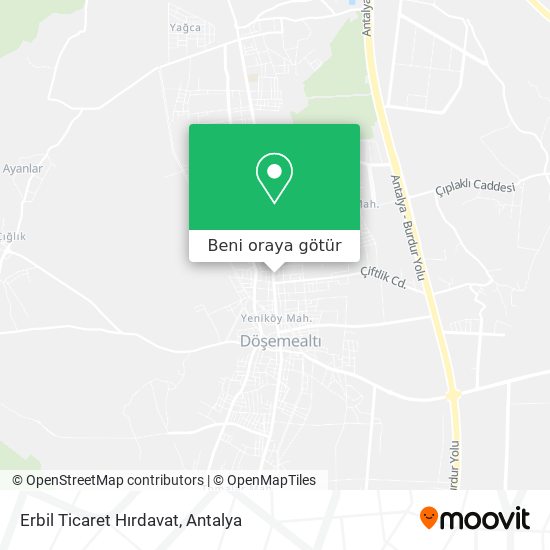 Erbil Ticaret Hırdavat harita
