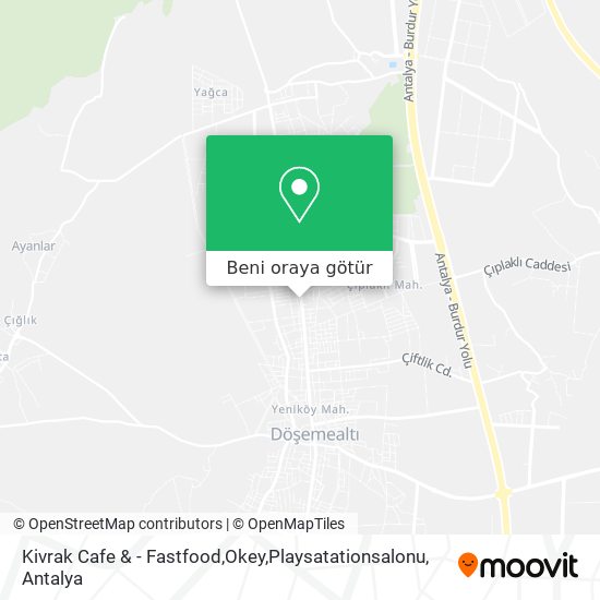 Kivrak Cafe & - Fastfood,Okey,Playsatationsalonu harita