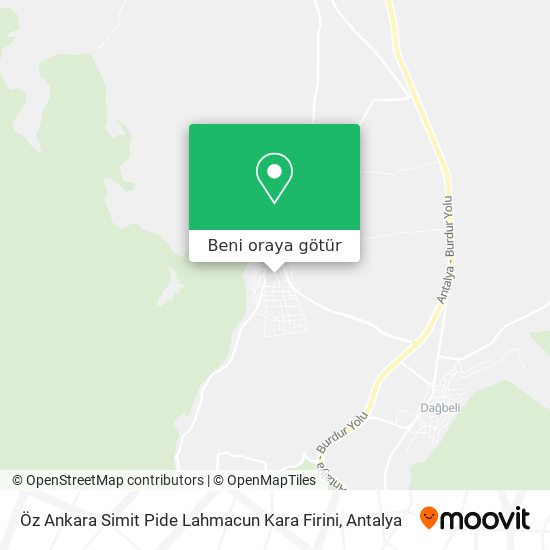 Öz Ankara Simit Pide Lahmacun Kara Firini harita