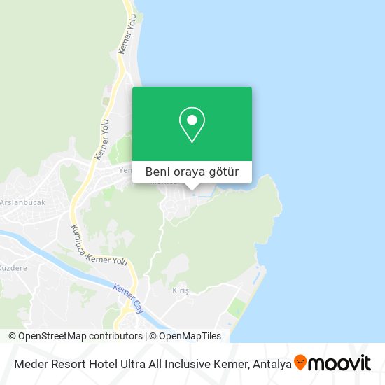 Meder Resort Hotel Ultra All Inclusive Kemer harita