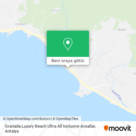 Granada Luxury Beach Ultra All Inclusive Avsallar harita
