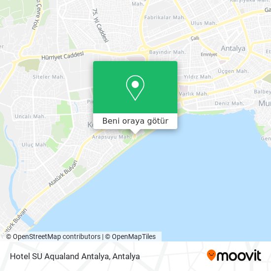 Hotel SU Aqualand Antalya harita