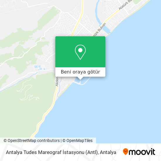 Antalya Tudes Mareograf İstasyonu (Antl) harita