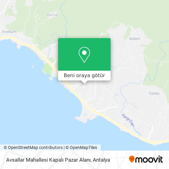 Avsallar Mahallesi Kapalı Pazar Alanı harita