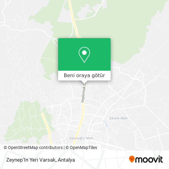 Zeynep'In Yeri Varsak harita