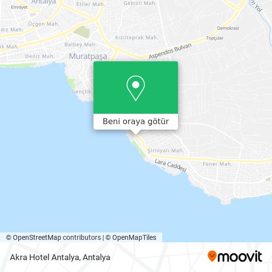 Akra Hotel Antalya harita