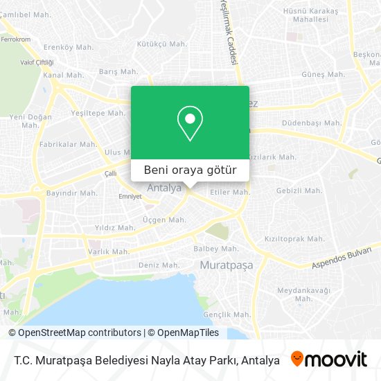 T.C. Muratpaşa Belediyesi Nayla Atay Parkı harita
