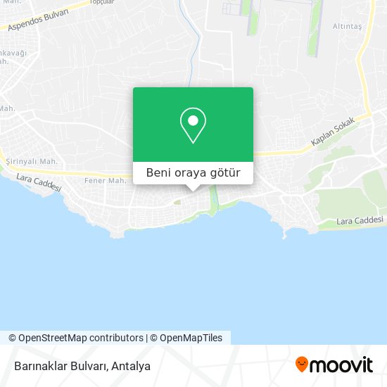 Barınaklar Bulvarı harita