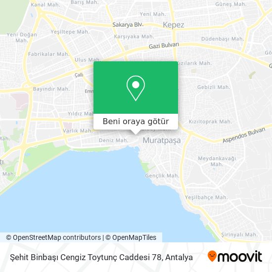 Şehit Binbaşı Cengiz Toytunç Caddesi 78 harita