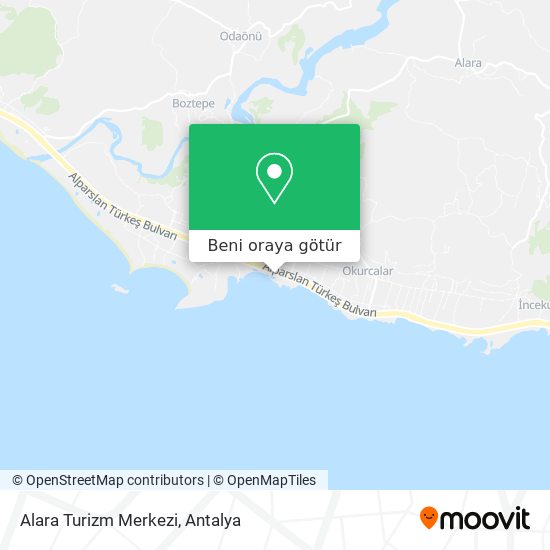 Alara Turizm Merkezi harita