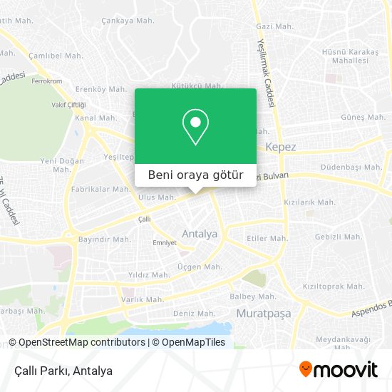 Çallı Parkı harita
