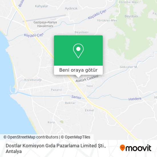 Dostlar Komisyon Gıda Pazarlama Limited Şti. harita