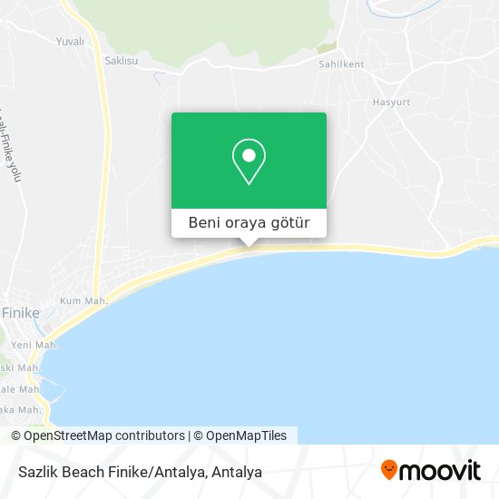 Sazlik Beach Finike/Antalya harita