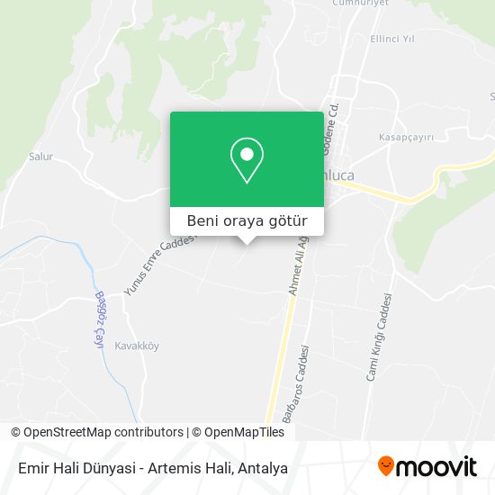 Emir Hali Dünyasi - Artemis Hali harita