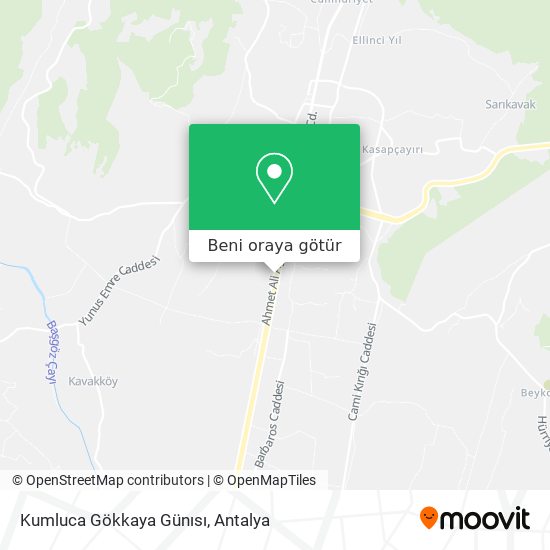 Kumluca Gökkaya Günısı harita