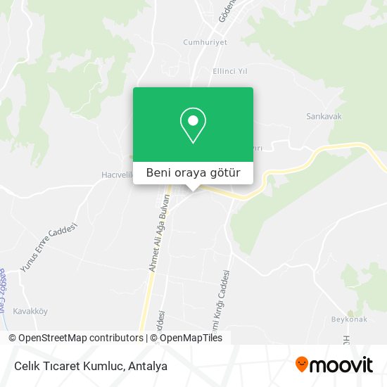 Celık Tıcaret Kumluc harita