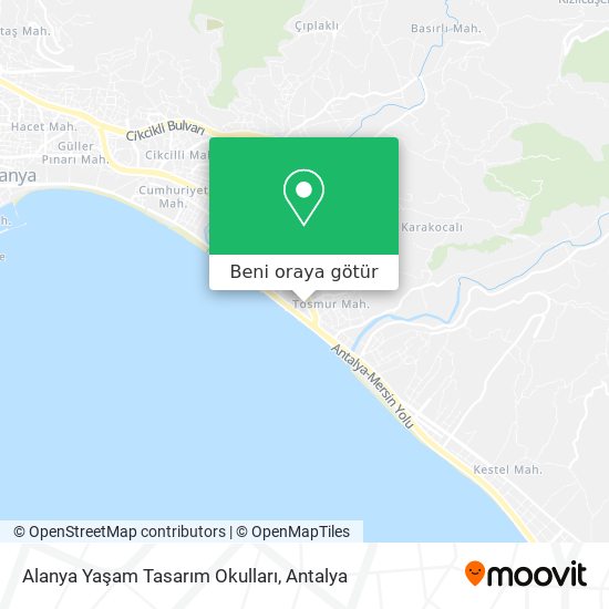 Alanya Yaşam Tasarım Okulları harita