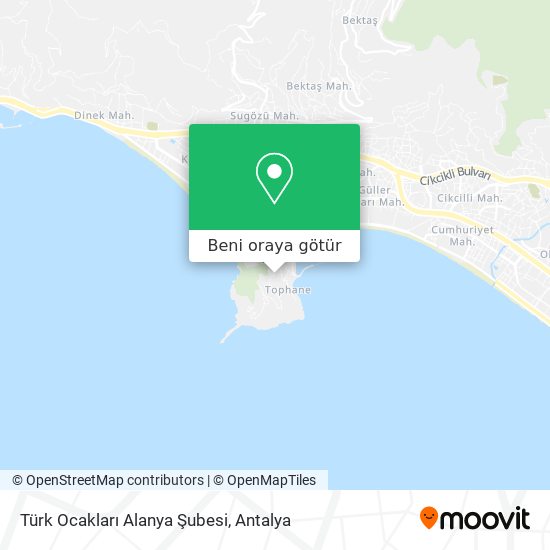 Türk Ocakları Alanya Şubesi harita